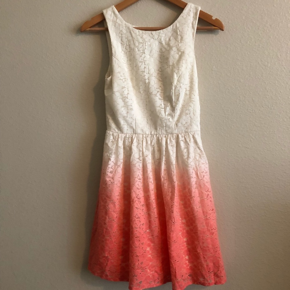 Jodi Kristopher lace ombré dress